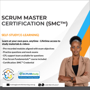 Self Study Scrum Master Certification in nigeria training in Nigeria – online and classroom course by CFL Training Services